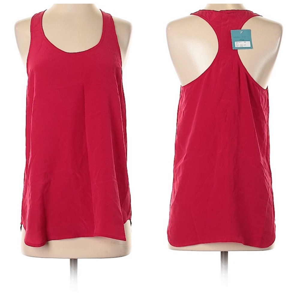 NWT Red silk top